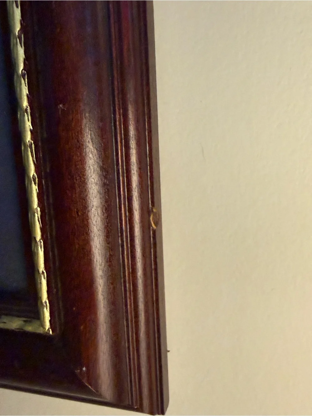 Framed Sailing Ship Wall Art - Brown Frame, Gold Trim